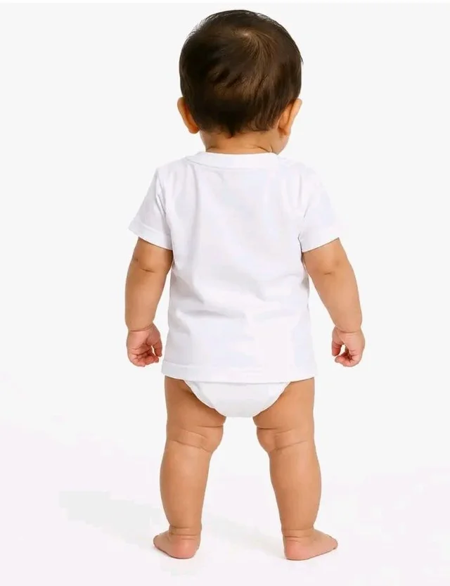 Baby T-Shirt, White, Crew Neck 6-24 Months
Breathable & Soft, Double Stitched, Machine Washable, Boys & Girls, Skin-Friendly
- 12-24 M