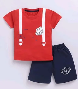 Toonyport Boys Summer 3 Packs Of T-shirts and Shorts Combo Set (Multicolors) - 2-3 Y, Multicolours