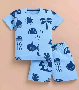 Toonyport Boys Summer 3 Packs Of T-shirts and Shorts Combo Set (Multicolors) - 18-24 M, Multicolours 5