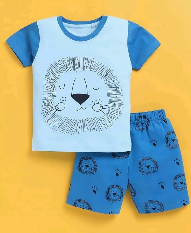 Toonyport Boys Summer 3 Packs Of T-shirts and Shorts Combo Set (Multicolors) - 18-24 M