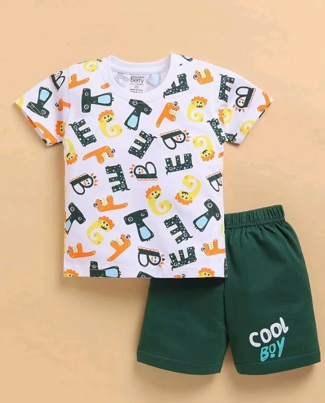 Toonyport Boys Summer 3 Packs Of T-shirts and Shorts Combo Set (Multicolors)
- 6-12 M, Multicolours 7