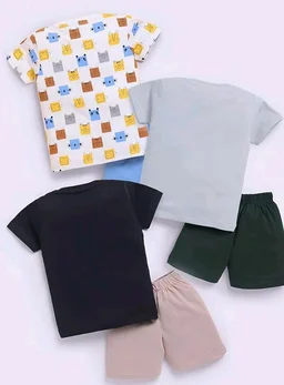 Toonyport Boys Summer 3 Packs Of T-shirts and Shorts Combo Set (Multicolors)
- 5-6 Y, Multicolours 9