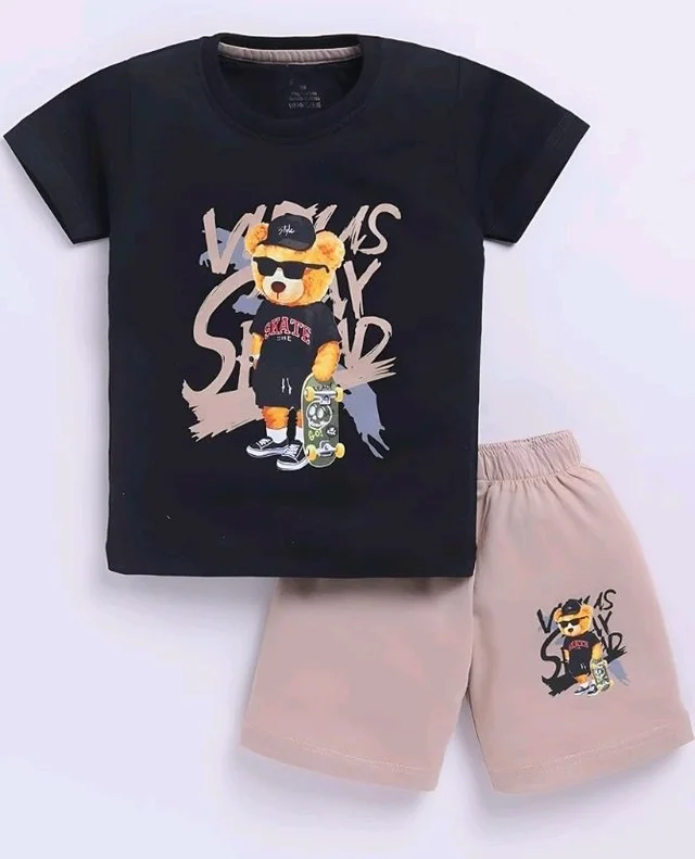 Toonyport Boys Summer 3 Packs Of T-shirts and Shorts Combo Set (Multicolors)
- 5-6 Y, Multicolours 9