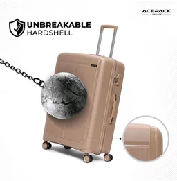 ACEPACK by Verage Megatron Hard Side Polypropylene Luggage Small Cabin 41L | Lightweight Unbreakable Suitcase Set with 360° Silent Spinner Wheels, Number Lock & Telescopic Handle