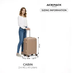 ACEPACK by Verage Megatron Hard Side Polypropylene Luggage Small Cabin 41L | Lightweight Unbreakable Suitcase Set with 360° Silent Spinner Wheels, Number Lock & Telescopic Handle