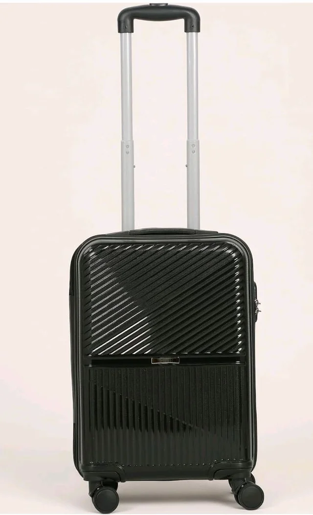 Teakwood Small Size 8 Wheels Trolley Bag, Hard Cabin with Zipper Closure, Adjustable Push Button & Cross Side Strap, Number Lock System 360 Degree (Small, Black)
50+ bought in past month