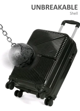 Teakwood Small Size 8 Wheels Trolley Bag, Hard Cabin with Zipper Closure, Adjustable Push Button & Cross Side Strap, Number Lock System 360 Degree (Small, Black)
50+ bought in past month