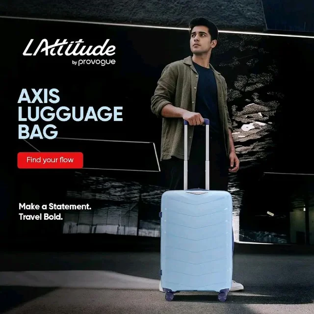 Axis Cabin Suitcase 55 cm 20 inch Polypropylene Hard Trolley, 8 Spinner Wheels, 3-Pocket Convipack, Dual-Tone Shell, Recessed Number Lock, Carry-On Sapphire Blue/Peacock Blue