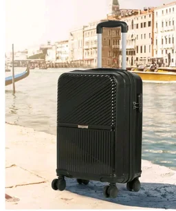 Teakwood Small Size 8 Wheels Trolley Bag, Hard Cabin with Zipper Closure, Adjustable Push Button & Cross Side Strap, Number Lock System 360 Degree (Small, Black)
50+ bought in past month