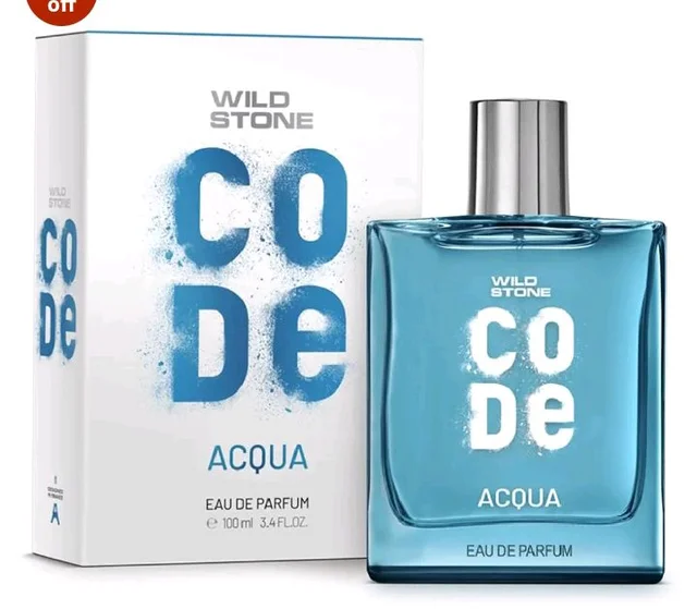 Wild Stone CODE Acqua Eau De Parfum For Men, 100ml Luxury Long Lasting Fragrance, Fresh, Sparkling & Energising Premium Perfume Spray