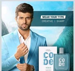 Wild Stone CODE Acqua Eau De Parfum For Men, 100ml Luxury Long Lasting Fragrance, Fresh, Sparkling & Energising Premium Perfume Spray
