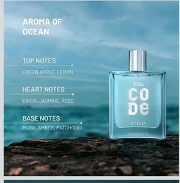 Wild Stone CODE Acqua Eau De Parfum For Men, 100ml Luxury Long Lasting Fragrance, Fresh, Sparkling & Energising Premium Perfume Spray
