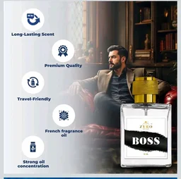 ZYRO Boss Perfume for Men 50ml | Long Lasting Extrait De Parfum with 35% Fragrance Oil | Bold Woody Spicy Luxury Fragrance for Date Night, Partie