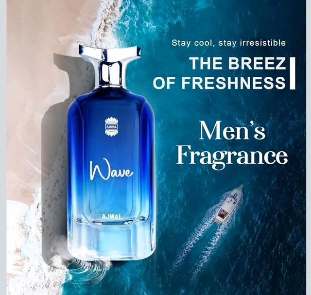 Ajmal | Wave - 100 ml | Perfume for Man | Premium Perfume | Eau De Parfum | Scent Spray | Long Lasting Fragrance for Men | Sea Salt, Grapefruit & Woody | Gift for Men