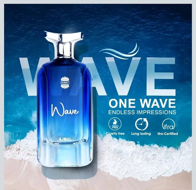 Ajmal | Wave - 100 ml | Perfume for Man | Premium Perfume | Eau De Parfum | Scent Spray | Long Lasting Fragrance for Men | Sea Salt, Grapefruit & Woody | Gift for Men