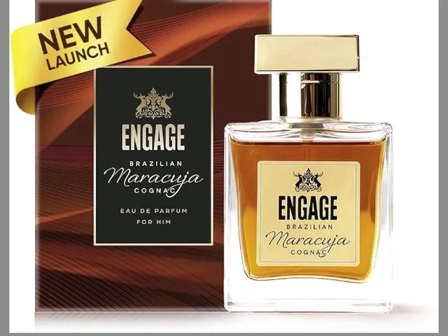 Engage Brazilian Maracuja Cognac Eau De Parfum for Men 50ml|Long lasting Perfume|Amber, Leather, Oud|Tropical Brazilian EDP|Luxury Gift for Men|No Parabens|No Sil
