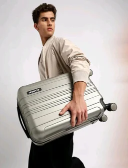 Brand: HRX
HRX Force Cabin Size Silver Polycarbonate Hard Shell Suitcase - Premium Travel Trolley Bag with 8 Spinner Wheels, Number Lock & Water Resistant Body