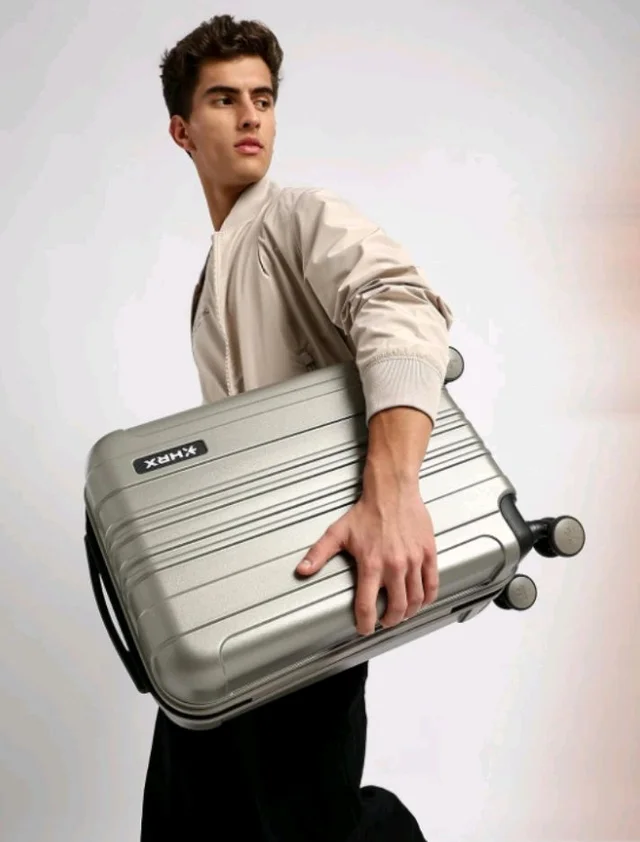 Brand: HRX
HRX Force Cabin Size Silver Polycarbonate Hard Shell Suitcase - Premium Travel Trolley Bag with 8 Spinner Wheels, Number Lock & Water Resistant Body