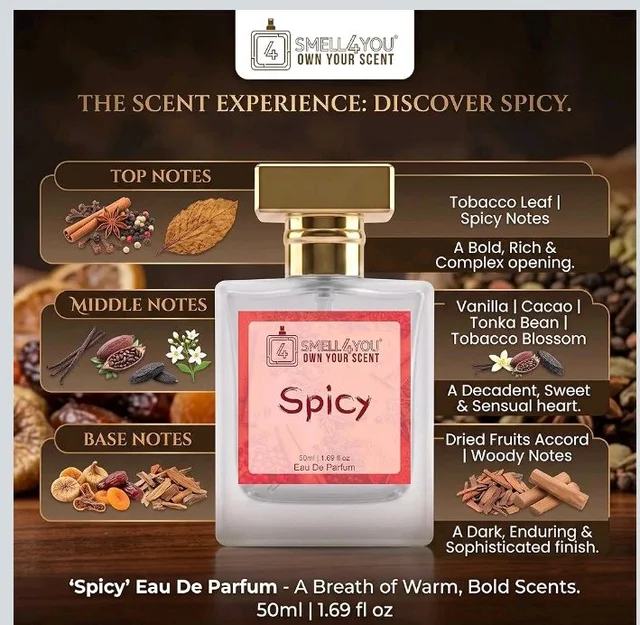 Spicy Premium Tobacco Perfume for Men | Strong | Long Lasting | 50ml
Long Lasting, Strong