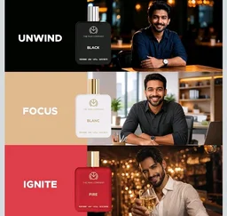 The Man Company Eau de Toilette Trio Perfume Gift Set , 50ml each - Fire, Blanc, Black | EDP & EDT Perfume for Man | Premium Luxury Long-Lasting Perfume Spray | Valentine Gift For Him | fresh scent for daily office wear | Valentine gift Set for Boyfriend , Husband