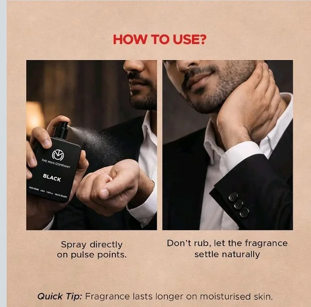 The Man Company Eau de Toilette Trio Perfume Gift Set , 50ml each - Fire, Blanc, Black | EDP & EDT Perfume for Man | Premium Luxury Long-Lasting Perfume Spray | Valentine Gift For Him | fresh scent for daily office wear | Valentine gift Set for Boyfriend , Husband