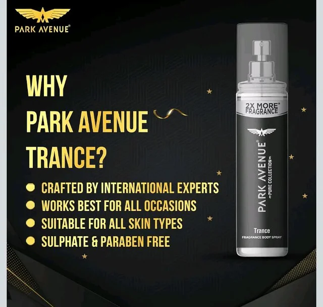 Park Avenue Pure Collection Trance Fragrance Body Spray for Men, 135ml