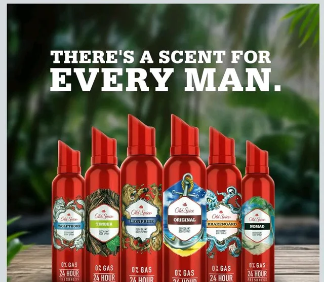 Old Spice Original No Gas 24 hour Long Lasting Freshness Deodorant Perfume Body Spray For Men, 140ml