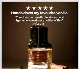 Fraganote Spiced Vanilla Eau De Parfum Unisex 50ML | Warm & Spicy Gourmand Vanilla Perfume For Man & Women | Long-Lasting Fragrance with Cinnamon, Cardamom, Caramel & Vanilla Notes | Perfect for Winter Evenings, Festive Nights & Date Wear