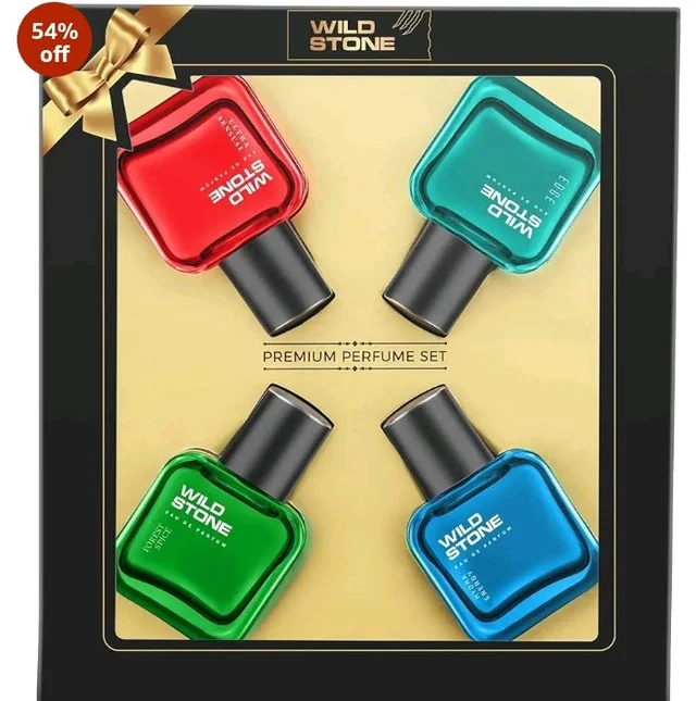 Wild Stone Edge, Forest Spice, Hydra Energy and Ultra Sensual Perfume Combo for Men, Long Lasting Smell | Pack of 4 (30ml each