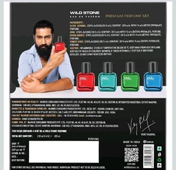 Wild Stone Edge, Forest Spice, Hydra Energy and Ultra Sensual Perfume Combo for Men, Long Lasting Smell | Pack of 4 (30ml each