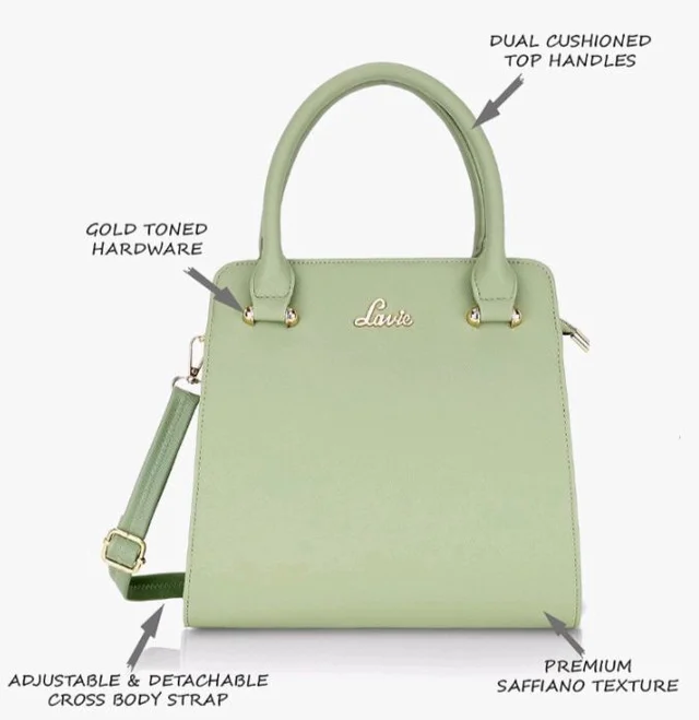 Lavie Women's Ushawu Satchel Bag | Satchel Handbag for Work | Ladies Purse | Stylish Shoulder Bag | Gift for Women
#