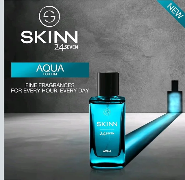Skinn By Titan | 24Seven Aqua Perfume - 100 Ml | Perfume For Man | Gift for Men | Premium Fragrance | Grooming Essentials | Long Lasting Smell for Men | Eau De Parfum