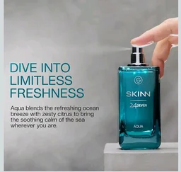 Skinn By Titan | 24Seven Aqua Perfume - 100 Ml | Perfume For Man | Gift for Men | Premium Fragrance | Grooming Essentials | Long Lasting Smell for Men | Eau De Parfum