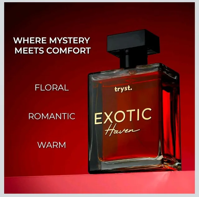 Exotic Haven Extrait de Parfum 100ml, 40% Concentration, 8+ Hrs Long Lasting Unisex Luxury Perfume for Men & Women, Fruity-Floral with Pear Blossom, Red Berries, Jasmine & Patchouli, Ideal for Evening Parties & Romantic Date Nights