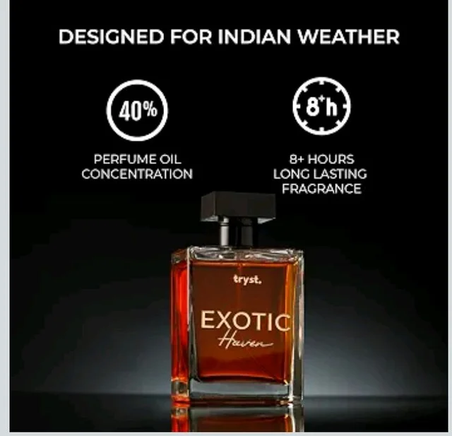 Exotic Haven Extrait de Parfum 100ml, 40% Concentration, 8+ Hrs Long Lasting Unisex Luxury Perfume for Men & Women, Fruity-Floral with Pear Blossom, Red Berries, Jasmine & Patchouli, Ideal for Evening Parties & Romantic Date Nights
