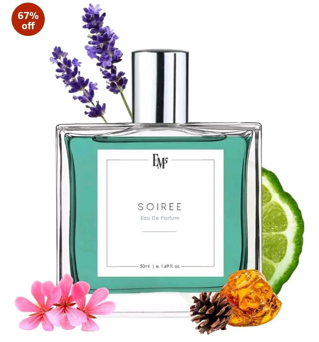 EM5 Soiree Perfume for Men | Spicy Amber Citrus Scent | EDP Strong and Long Lasting Spray | Fragrance Gift for Him