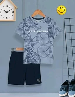 HELLCAT Boys Dress Clothing Set Combo with Tshirts & Shorts - Pack 2
- 2-3 Y, Black - Bluish Grey