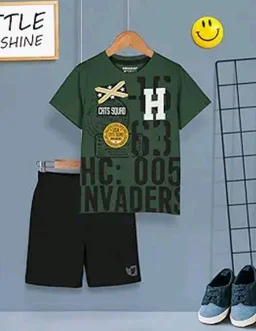 HELLCAT Boys Dress Clothing Set Combo with Tshirts & Shorts - Pack 3
- 3-4 Y, Olive - Beige- White