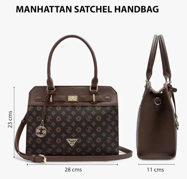 Lavie Signature Women's Manhattan Satchel Handbag for Women | Satchel Bag for Work | Ladies purse | Stylish Shoulder Bag | Gift For Women