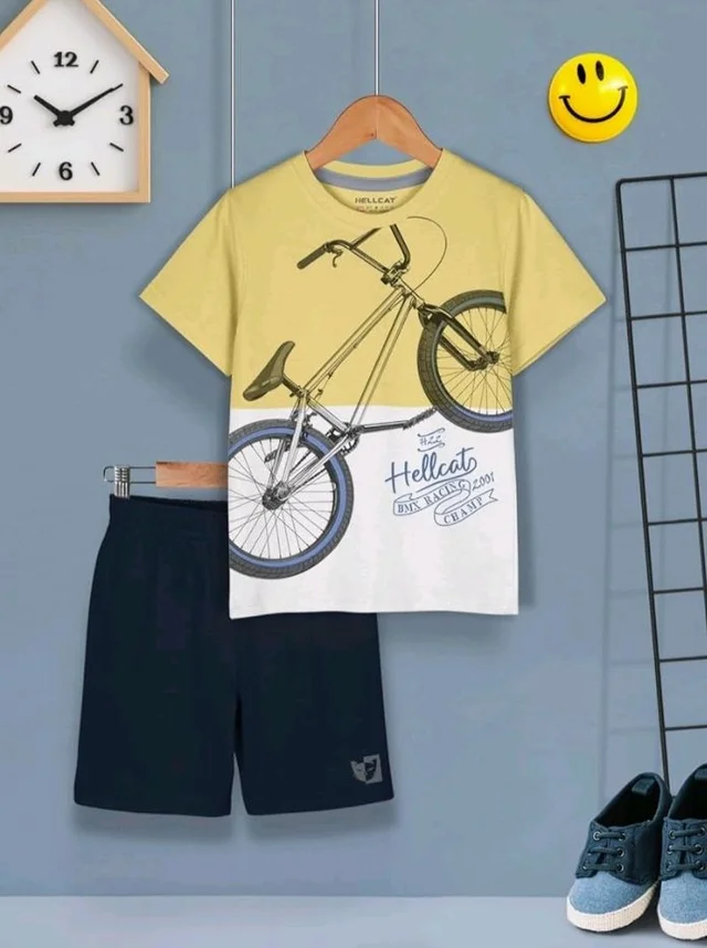 HELLCAT Boys Dress Clothing Set Combo with Tshirts & Shorts - Pack 3
- 1-2 Y, Maroon/Bluish Grey / Mustard