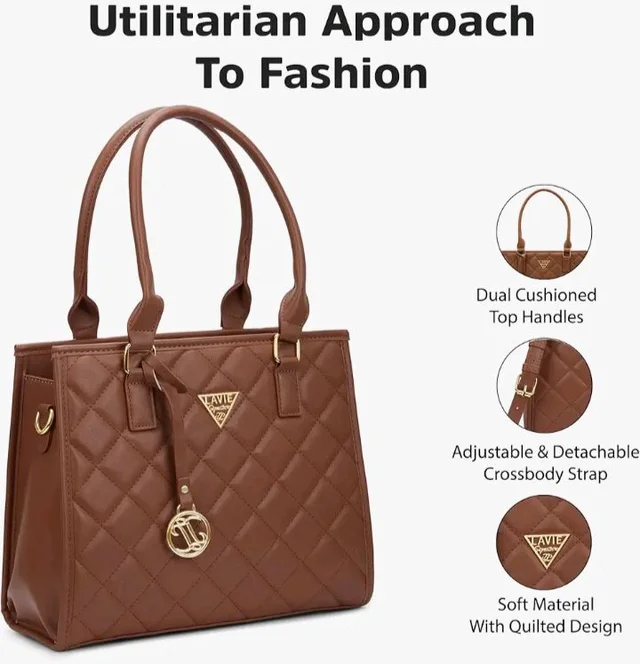 Lavie Signature Women's California Satchel Handbag for Women | Satchel Bag for Work | Ladies purse | Stylish Shoulder Bag | Gift For Women