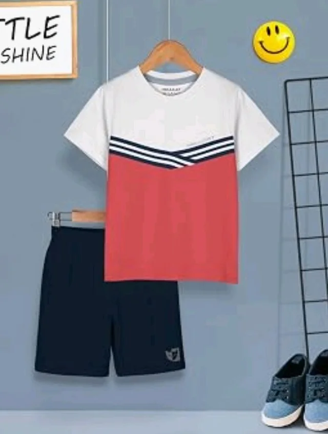 HELLCAT Boys Dress Clothing Set Combo with Tshirts & Shorts - Pack 3
- 11-12 Y, Coral / Navy / Bluish