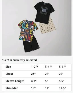 HELLCAT Boys Dress Clothing Set Combo with Tshirts & Shorts - Pack 2
- 5-6 Y, Black / Black
