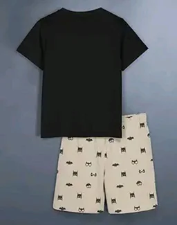 HELLCAT Boys Dress Clothing Set Combo with Tshirts & Shorts - Pack 2
- 9-10 Y, Black / Black