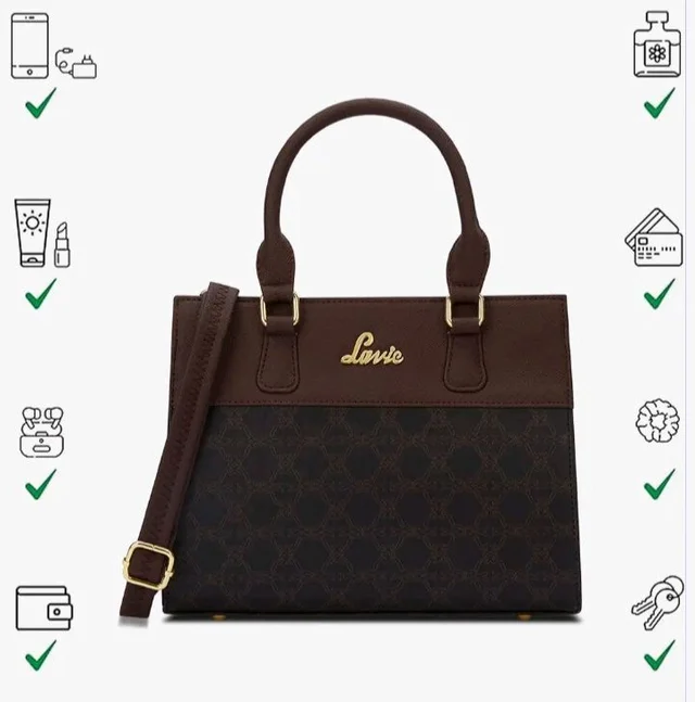 Lavie Women's Mono Salma Solid Satchel Bag for Women | Satchel Handbag for Work | Ladies purse | Stylish Shoulder Bag | Gift For Ladies
100+