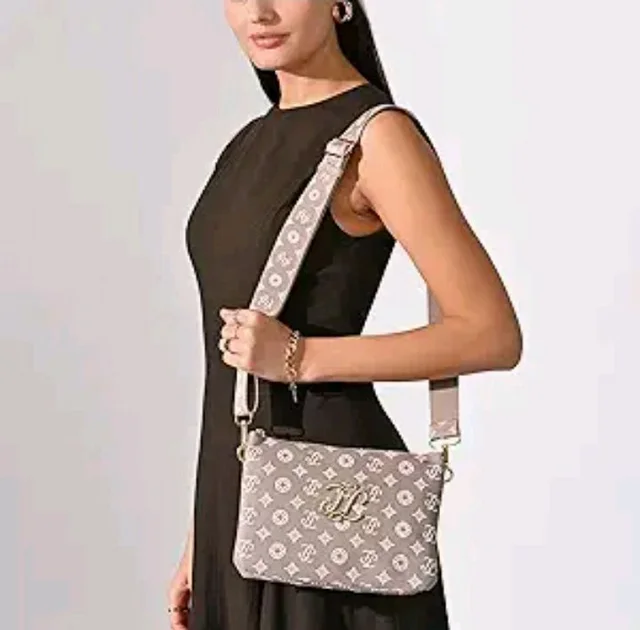 stars 17
Lavie Luxe Women's Monogram Hemily 3 Compartment Cross Body Sling Bag | Ladies Purse Handbag | Gift for Women