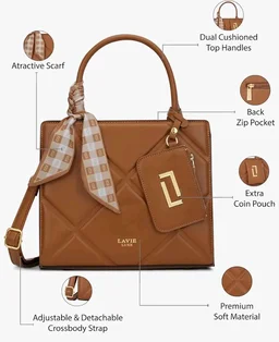 tars 31
Lavie Luxe Women's Quare26 Extra Large Laptop Satchel Bag | Upto 14 Inch | Satchel Handbag for Work | Ladies Purse | Stylish Shoulder Bag | Gift for Women