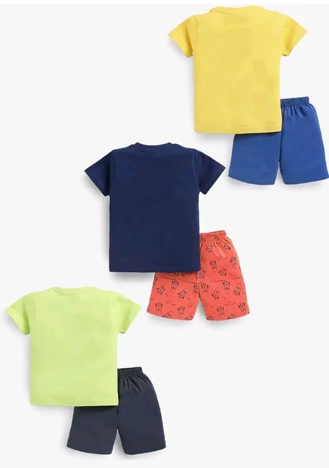 Unisex T-Shirt and Shorts Set - 6-7 Y, Light Green