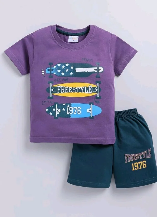 Unisex T-Shirt and Shorts Set
- 12-18 M, Pink / Sky blue / Cream