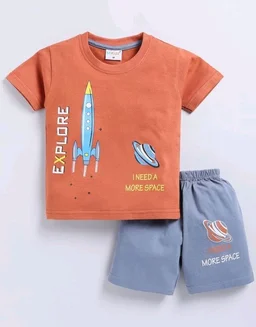 Unisex T-Shirt and Shorts Set
- 18-24 M, Purple / Orange / Green